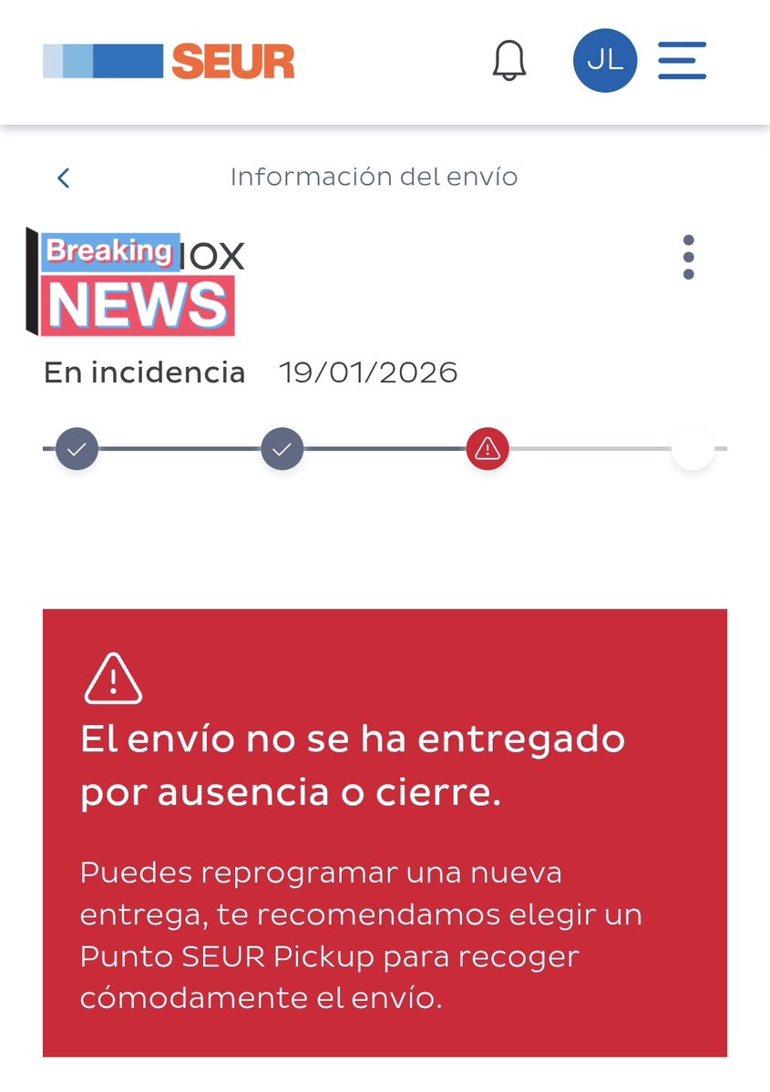Vdot_Spain's tweet image. Hola @SEUR_responde @SEUR os escribo desde mi casa desde donde teletrabajo. Os podéis meter el paquete por donde os quepa. 
Casualidad q el vendedor abra incidencia a las 10:21 y en 1h intenteis entregar y cosas del destino no haya nadie en casa. Ojalá os vaya bonito de verdad.…