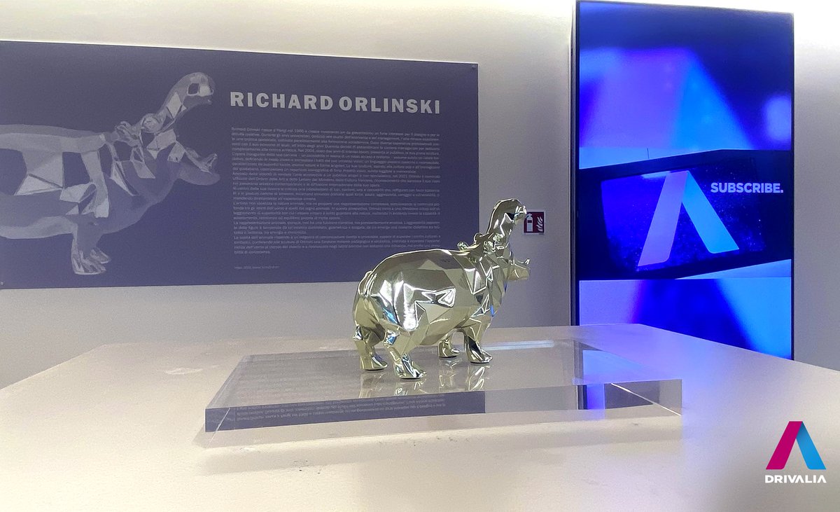 drivalia's tweet photo. Drivalia renews its partnership with MUSEC Lugano, hosting Richard Orlinski’s iconic animal sculptures at the Mobility Lounge, where geometric forms and vivid colors explore human nature, primal emotions, and humanity’s relationship with the natural world. https://t.co/RovjyE92cu