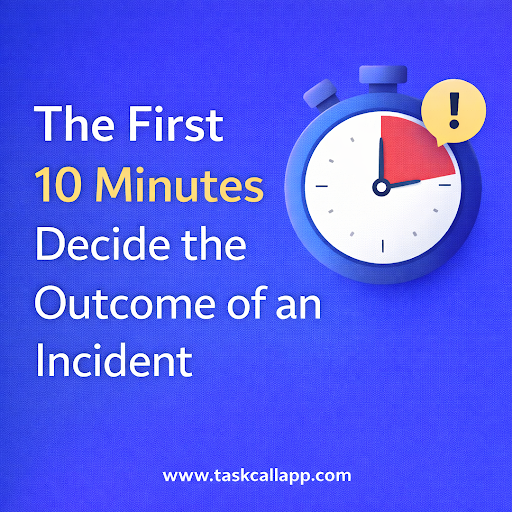 taskcallapp's tweet photo. The first 10 minutes decide the outcome of an incident. Delays happen when alerts are sent by email and chat. High-maturity teams treat on-call alerts as an emergency, using call-based escalation until a human confirms ownership. Silence is not stability.
#IncidentManagement https://t.co/7k1ohuVWqU