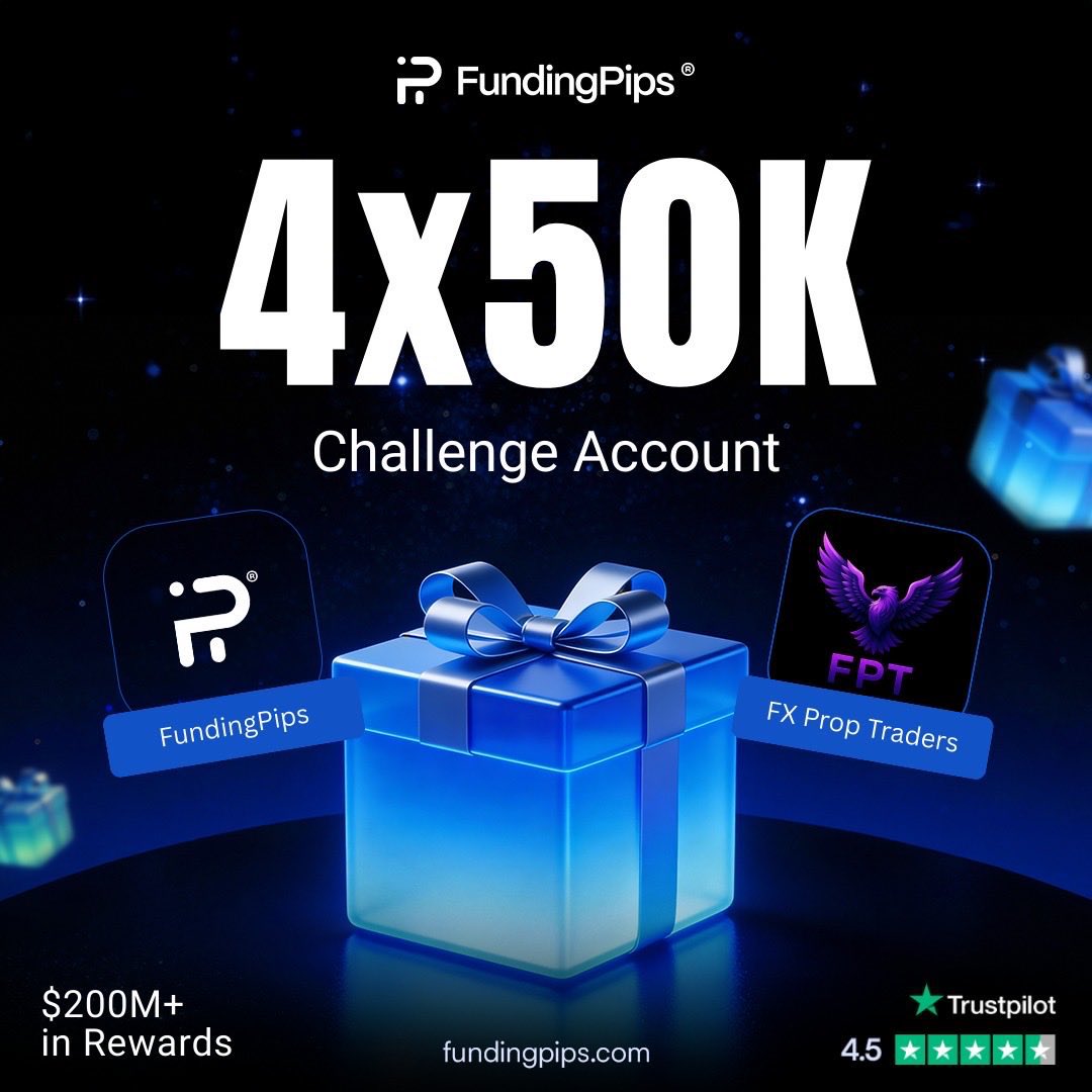 4X$50,000 FUNDING PIPS GIVEAWAY ACCOUNTS🚨

Celebrating $200M in Rewards with Funding Pips Traders

1. Follow - <a href="/TheForexTraderz/">The Forex Trader</a> <a href="/FxPropTraders/">Fx Prop Traders</a> @MAHDIADAMU001 <a href="/fundingpips/">FundingPips</a> 

2. Bonus Entry : Use Code FPT20 For 25% OFF - app.fundingpips.com/register?re

3. Like, Repost &amp; Tag 3 friends