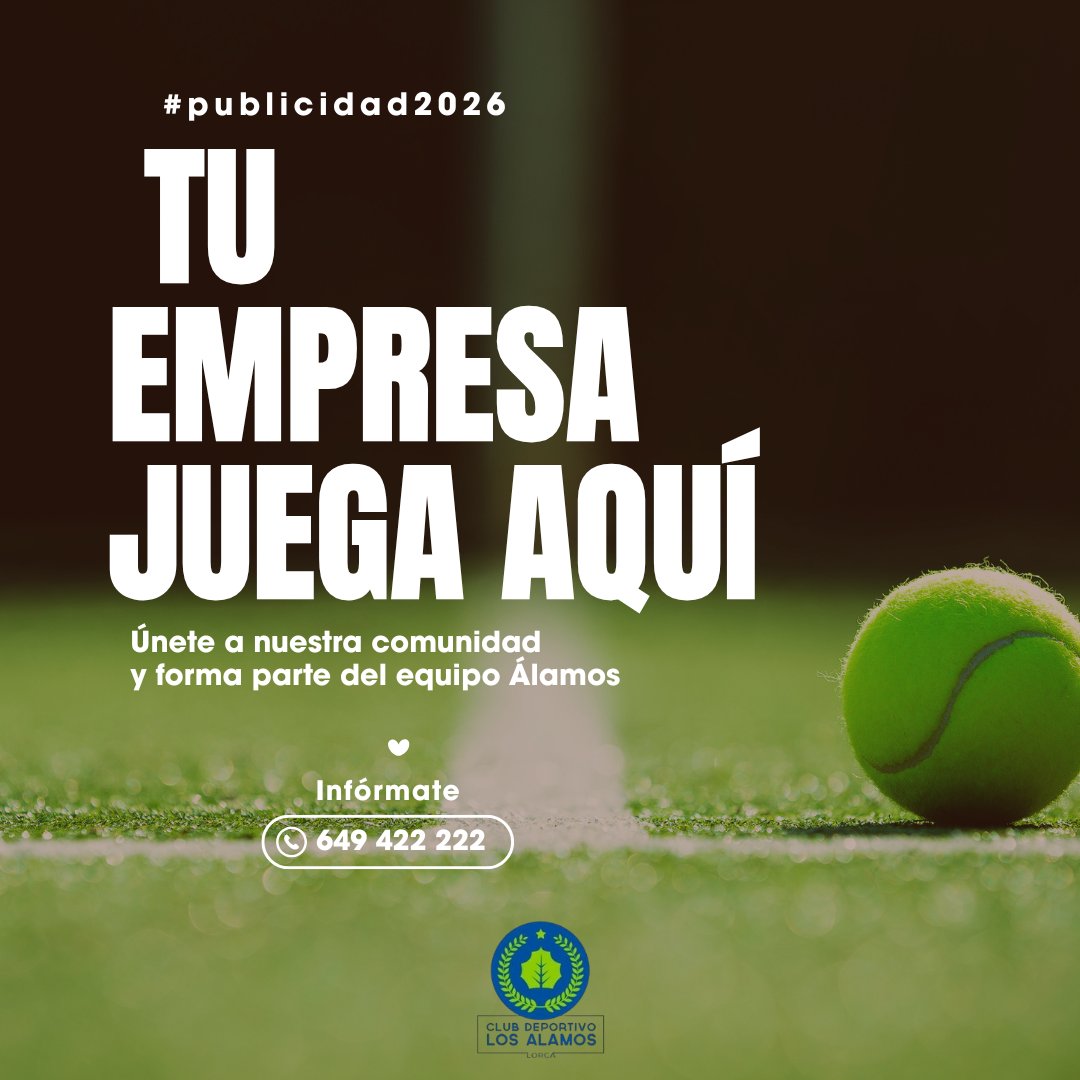 ¡Haz visible tu empresa en el Club Deportivo Los Álamos!
En el Club Deportivo Los Álamos abrimos espacios para que empresas y emprendedores puedan promocionar su marca y llegar a nuestra gran comunidad deportiva y familiar.