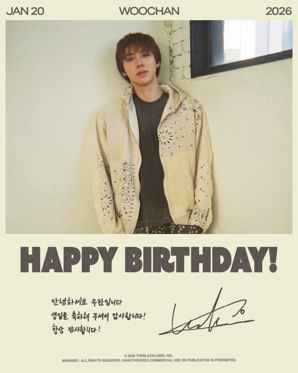 THEBLACKLABEL's tweet image. HAPPY BIRTHDAY WOOCHAN
⠀
#ALLDAYPROJECT #ADP #올데이프로젝트
#WOOCHAN #우찬
#THEBLACKLABEL #더블랙레이블