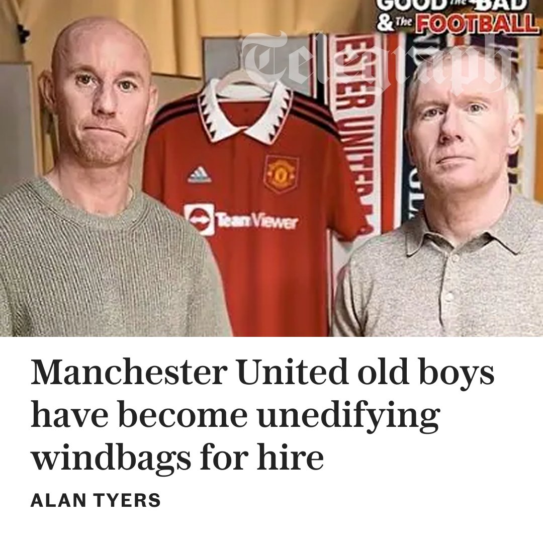 'Line between former players and raging bloke in replica kit continues to blur as punditry plumbs new depths in search of content'

✍️ Alan Tyers

Read the column ⬇️
telegraph.co.uk/football/2026/…
