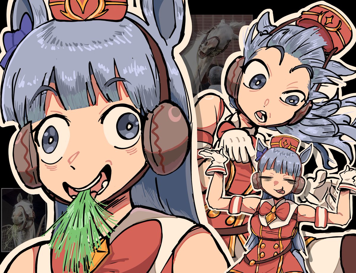 wiebizkit's tweet image. gorushi repost cuz i know nobody gonna scroll down my profile #umamusumeprettyderby 

“the grey horse of many(silly) faces: golshi!!”