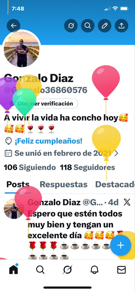 Hoy desperté con globitos🥰🥰🥰🥂🥂🥂🥂🥂🥂🥂