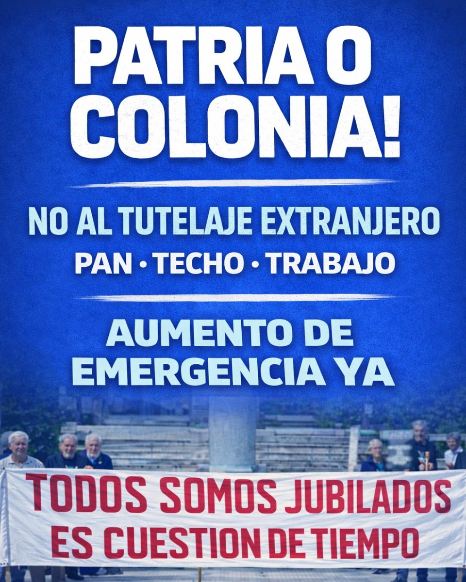 NO ALCANZA CON RESISTIR!
SÚMATE a luchar en el Frente de Jubilados Axel Kicillof Presidente 2027. Por un Argentina con Justicia Social. "Organizarnos porque necesitaremos toda nuestra fuerza" Por nuestros derechos y la democracia.