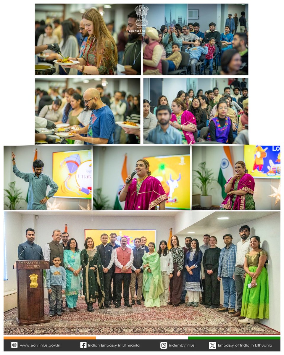 IndEmbVilnius's tweet image. ✨Celebration of Harvest Festivals✨
 
Embassy along with enthusiastic participation from Indian diaspora celebrated India’s cherished harvest festivals 🎋Makar Sankranti, Pongal, Lohri, Bihu and Maghi🎋

On this occasion, Ambassador @uttamdev conveyed best wishes and highlighted…