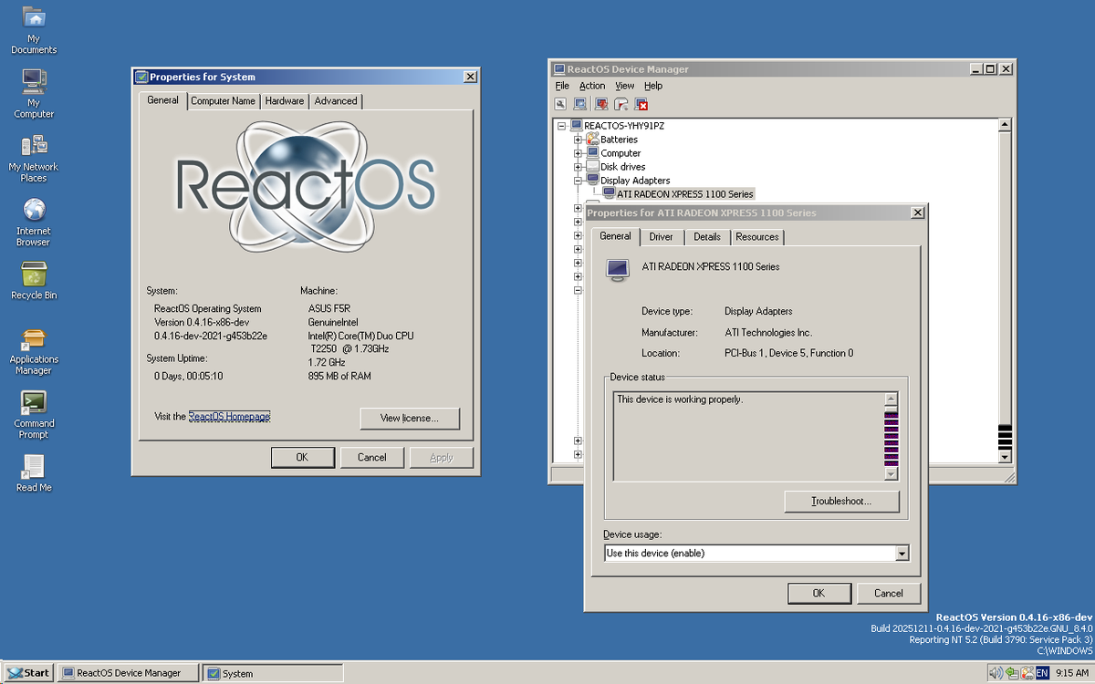 reactos's tweet image. Our developer @olegdubinskij21 has just landed nice bugfixes!

Broken gradients in window captions, on real hardware with native video drivers, are now fixed in #ReactOS!!
Additionally, a gradient test program from CodeProject now correctly draws!
See the before-after shots.