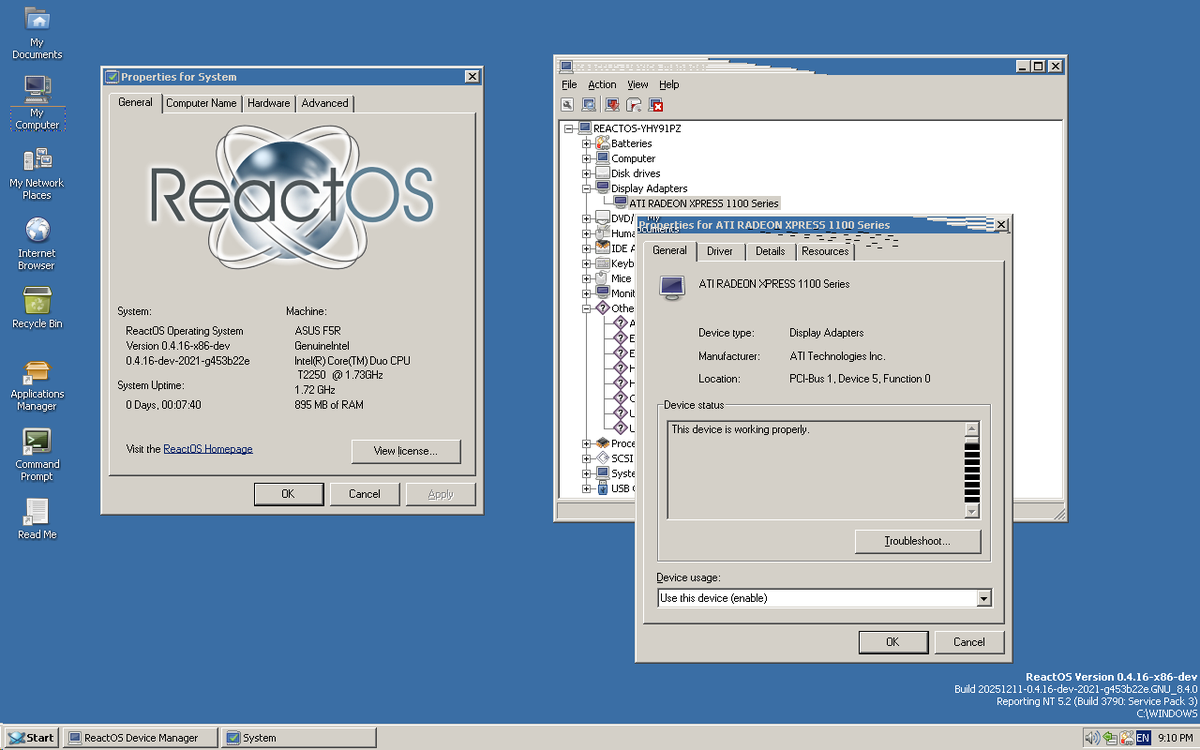 reactos's tweet image. Our developer @olegdubinskij21 has just landed nice bugfixes!

Broken gradients in window captions, on real hardware with native video drivers, are now fixed in #ReactOS!!
Additionally, a gradient test program from CodeProject now correctly draws!
See the before-after shots.