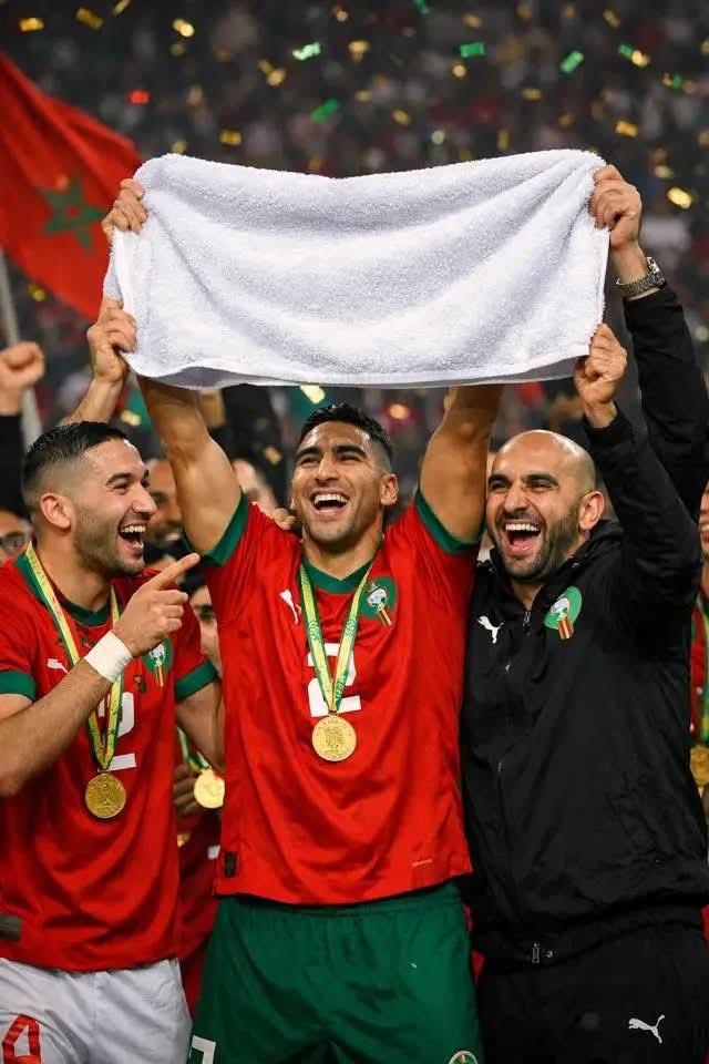 Trophée Serviette 🇲🇦🏆💪🏿😂 
#AFCON2025