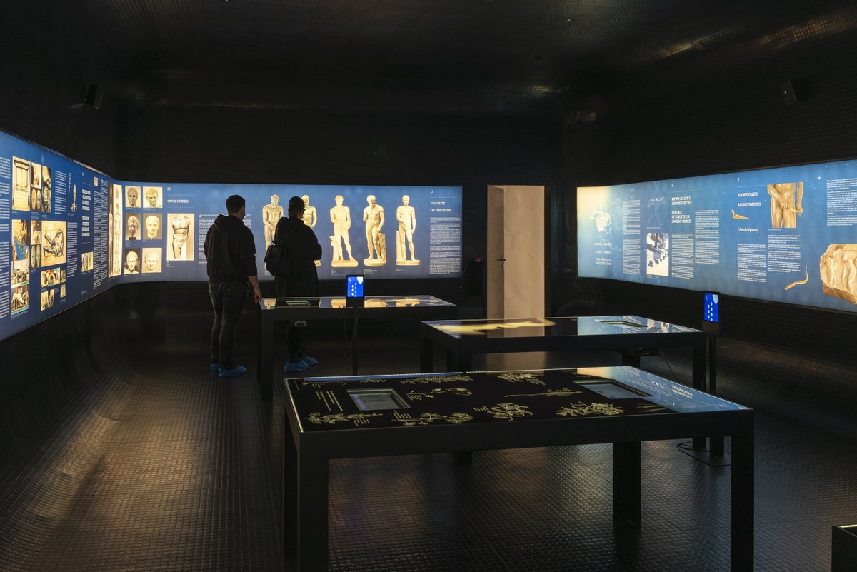 mapoxyomenos's tweet image. From A to Z about #Apoxyomenos: where he came from, what he’s made of, how he was restored, how much he weighs, and which masterpieces he’s compared with. Find the answers in the Black Room of our museum, an immersive exhibition that reveals it all!