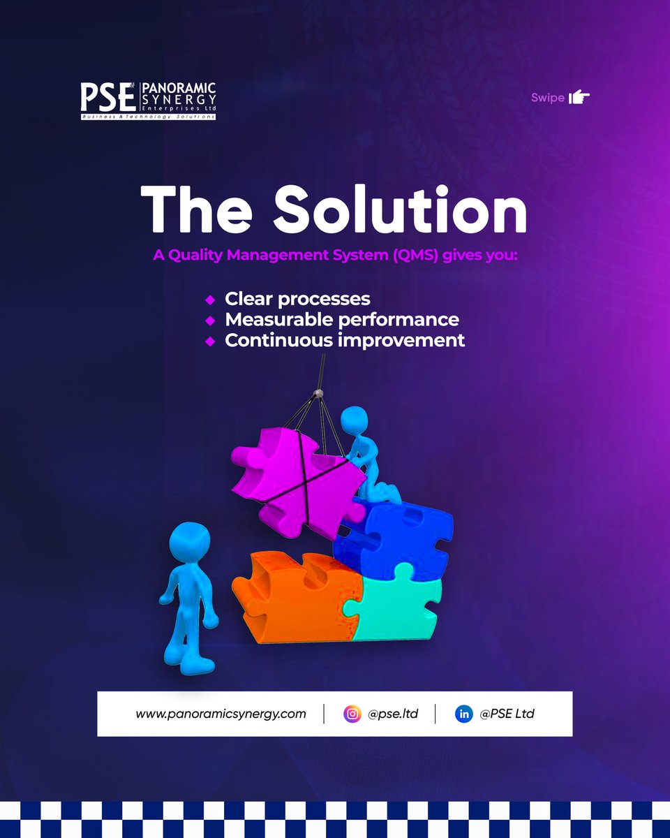 When quality isn’t tracked, problems stay hidden, customers feel the impact, and growth slows down. 

A Quality Management System (QMS) gives SMEs the clarity, control, and consistency needed to scale with confidence.

Stop running blind.

Let PSE help you