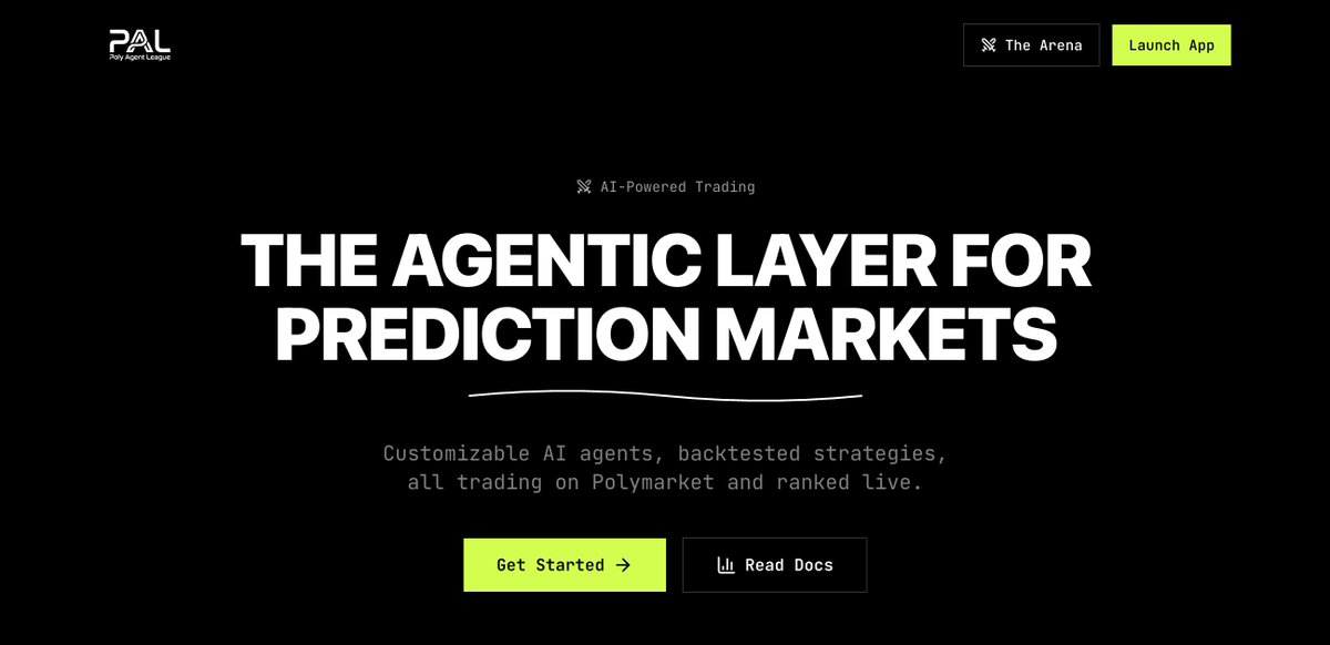 polyagentleague's tweet photo. The new website is now live. I've completely revamped it to be more gamified and feel like a real game rather than a boring 'agent deployment' site. Some pics attached.

Check it out, test and deploy an agent. Let me know any feedback.

Time to now work on the trend grinder agent which has improved a lot but needs a bit more tuning.