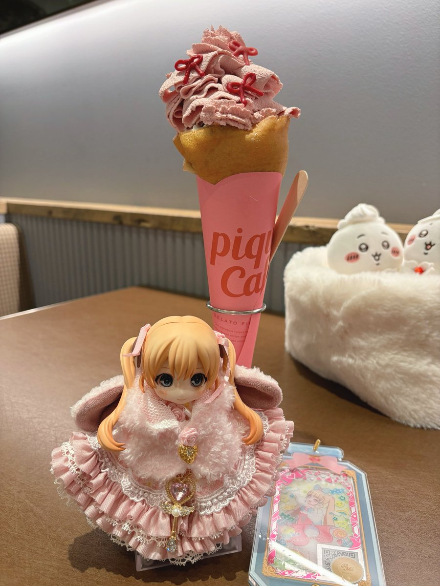 ジェラピケのバレンタインクレープ🎀
ねんどろマイキャラちゃんを久しぶりにお外へ連れ出しちゃった
👗#恋鞠堂 さま🙏✨