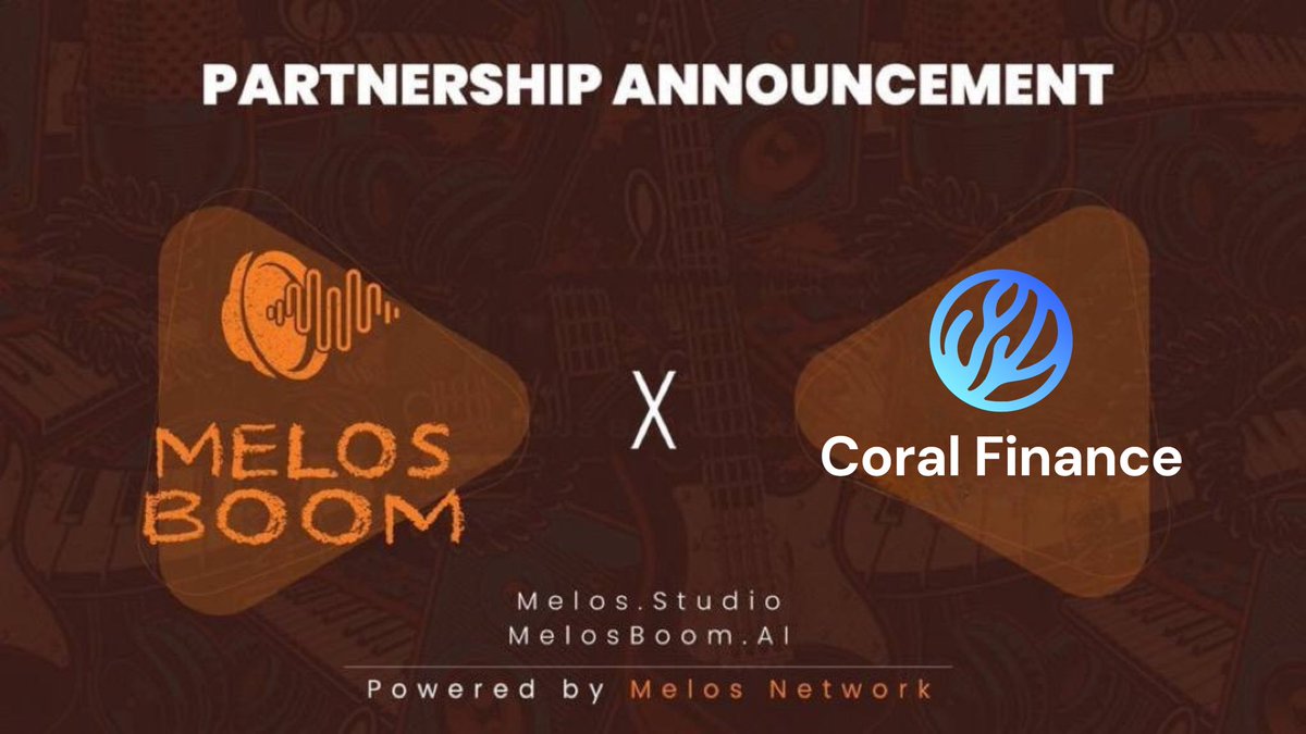 MelosBoom's tweet photo. 🟧 MelosBoom × Coral Finance  🟧

@Coral_Finance is building innovative DeFi infrastructure, enabling smarter asset management and seamless on-chain financial experiences.

🚀 MelosBoom and Coral Finance will join forces to connect MusicFi with DeFi, unlocking new ways for creators and users to create, engage, and generate value across the decentralized ecosystem.

#MelosBoom #CoralFinance