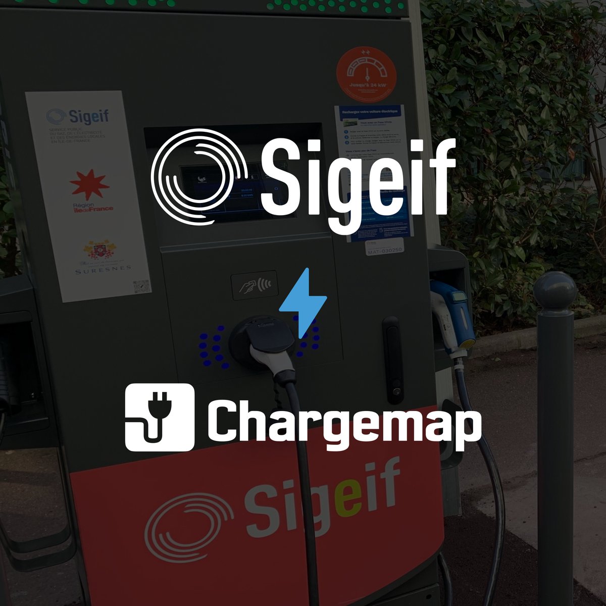 Chargemap's tweet image. 🆕⚡️🎉 Le réseau Sigeif et Chargemap sont désormais en connexion directe !

Profitez de données en temps réel sur 1 210 points de charge, pour une expérience de recharge fluide et transparente en Île-de-France.

Rechargez-vous sereinement avec votre Chargemap Pass ici :…