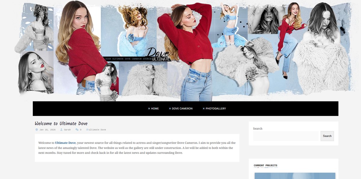 New Onliner: Ultimate Dove
ultimatedove.com
(Wordpress + Coppermine)

#Responsive #HTML #CSS #PHP #Wordpress #Coppermine #HeaderGraphics #Coding