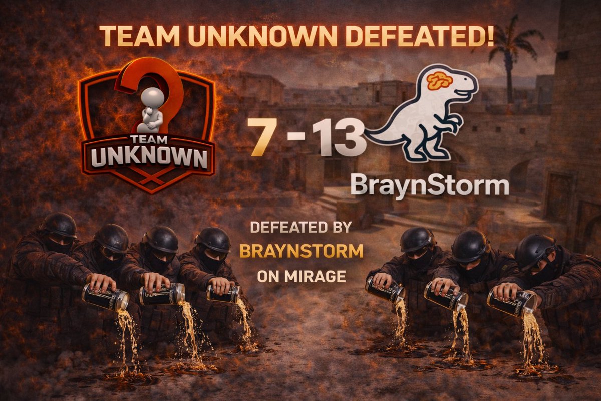 TeamUnknownCS2's tweet image. Not our night tonight. GGs. Run it back on Wednesday