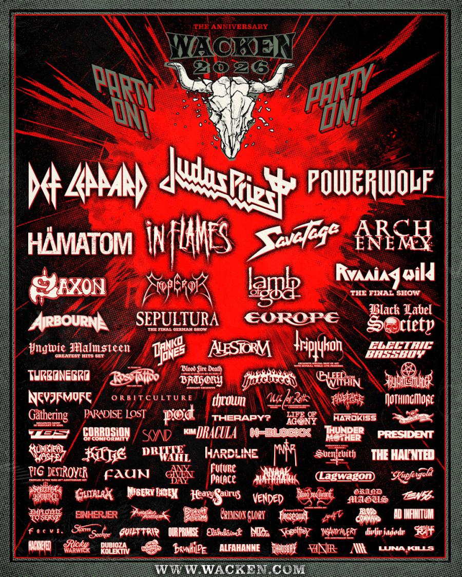 🔥世界最大メタルフェス「Wacken Open Air」出演決定🔥】 2026年になっ