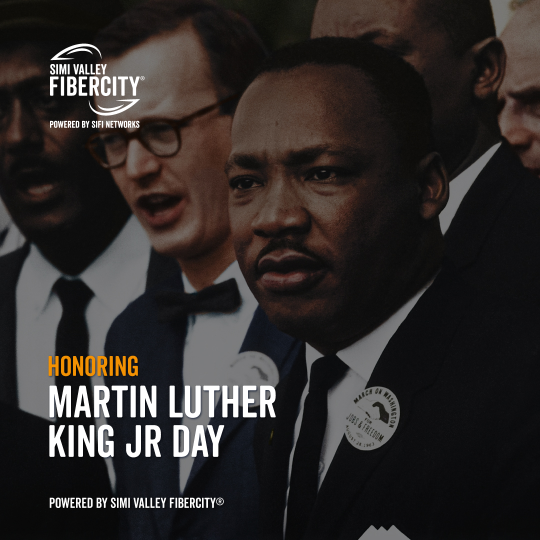 Honoring Dr. King’s vision of connection and equality. This #MLKDay, we’re helping close the digital divide with fiber-fast connectivity that brings people and opportunities closer together. Learn more at SimiValleyFiberCity.com #DigitalEquity #ConnectivityMatters