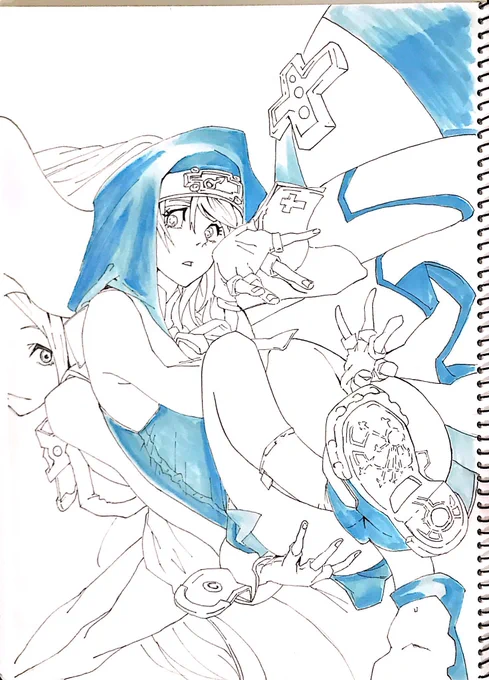 もしゃ模写。
アルカディアの表紙だったはず。
このイラスト好きだったんだよねぇ。 
