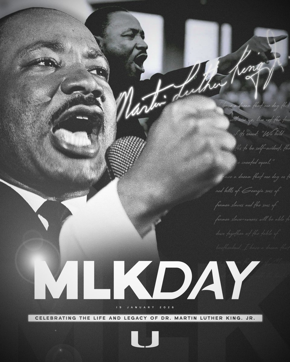 CanesFootball's tweet image. On this day, we honor the life and legacy of Dr. Martin Luther King, Jr.