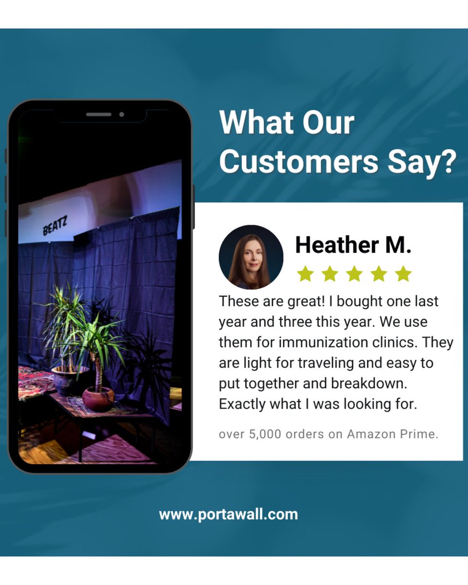 portawall's tweet photo. Thank you Heather for supporting our small, family-owned business.
#amazonreviews https://t.co/GLyOMK8RCa