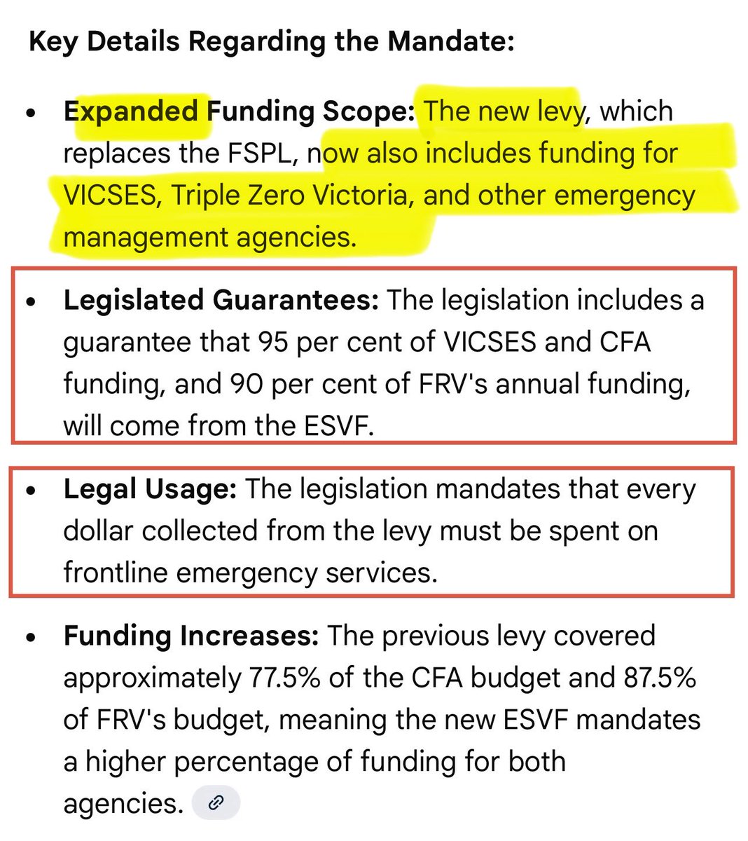 The Vic Opp Leader Jess Wilson, has been a busy bee releasing misleading media statements about the Emergency Services and Volunteers Fund (ESVF), accusing the govt of directing levy funds elsewhere. What a lie! The legislation mandates every dollar collected must be spent on ES.