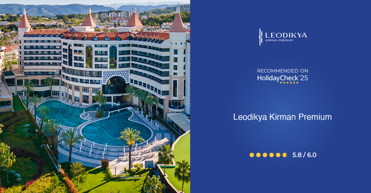 kirmanpremium's tweet photo. Misafirlerimizin değerli değerlendirmeleriyle Leodikya Kirman Premium, HolidayCheck tarafından hazırlanan
“Recommended on HolidayCheck 2025” listesine girmeye hak kazandı ve 5.8 / 6.0 puan ile yüksek memnuniyet başarısını bir kez daha kanıtladı. https://t.co/yY0IwGsJpN