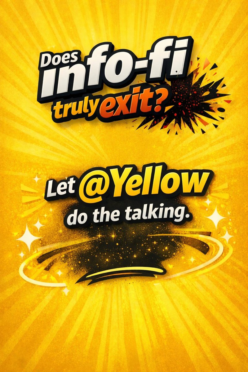Web3Pdg's tweet photo. Does Info-fi truly exit or one of its gateways is shut?

Let @Yellow do the talking 

Information Finance, generally known as Info-fi means getting access to Cryptocurrency Information as it changes.

One of the Great examples is DeFi or Crypto News. https://t.co/9cheIc547K