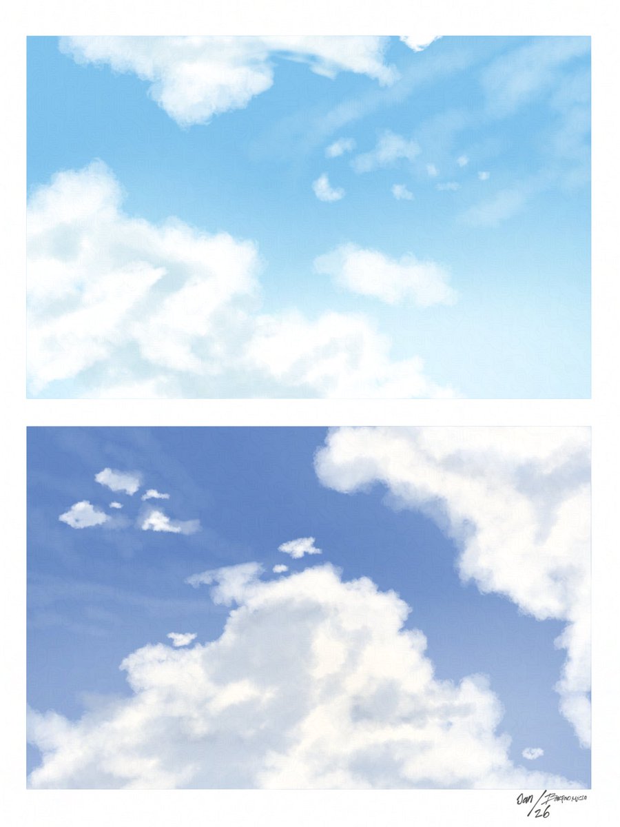 bakpaomicin's tweet image. Clouds #artstudy