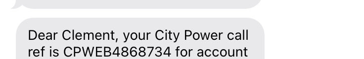 KING_CLEMJACK's tweet photo. @CityPowerJhb Good day, could i kindly ask assistance wity regards to the attached ref number , ive been off for the past 6days https://t.co/ObcUPGdKR9