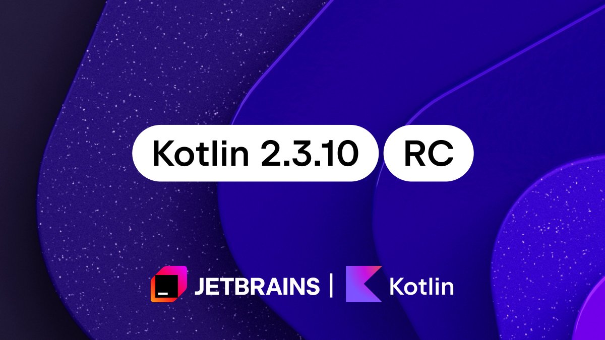 📢 Kotlin 2.3.10-RC is here! This release brings performance improvements and bug fixes.
Changelog: ➡️ github.com/JetBrains/kotl…
