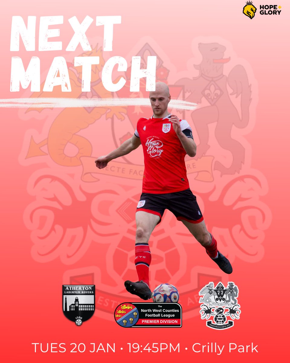 🔴⚪️ 𝐎𝐍 𝐓𝐇𝐄 𝐑𝐎𝐀𝐃 𝐓𝐎𝐌𝐎𝐑𝐑𝐎𝐖 𝐍𝐈𝐆𝐇𝐓 ⚪️🔴

After Saturdays draw we travel to the same opponent’s tomorrow night!

🆚 <a href="/AthertonLRFC/">Atherton Laburnum Rovers FC</a> 
⏰ 19:45 (7:45PM)
🏟 SafeGasUK Stadium @ Crilly Park
📍 M46 9XG
🎟️ £6 Adults £3 Concessions with children under 16 FREE

#UpTheHeys