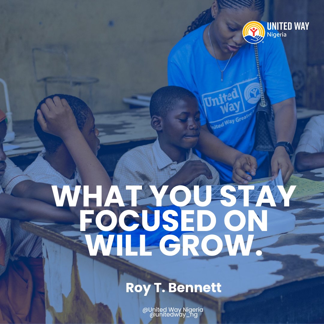 UnitedWay_ng's tweet photo. Stay focused on your goals, until they are actualised. 

Have a great week ahead.

#UWW #UWN #mondaymotivation https://t.co/HDmczc6dwH