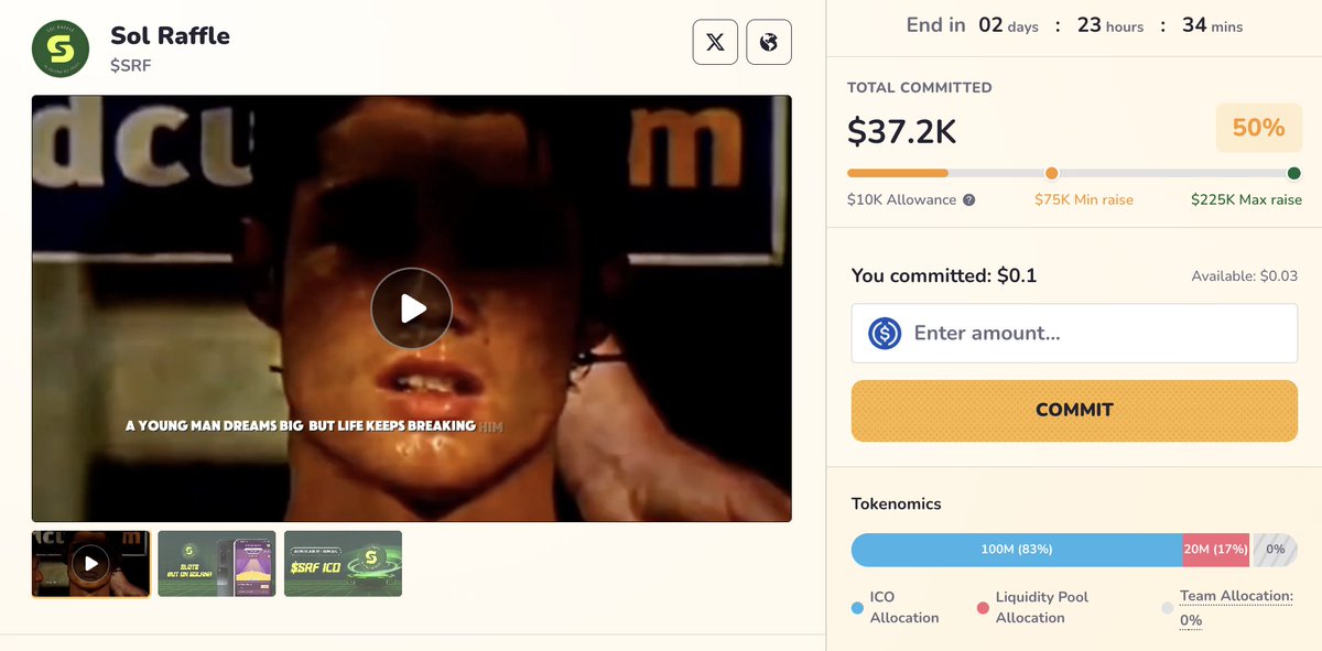 15 minutes in and nearly 50% of softcap of the <a href="/raffledotsol/">Sol Raffle</a> ICO on <a href="/sagapad_icm/">SagaPad</a> has been filled.

Solana and <a href="/solanamobile/">Seeker | Solana Mobile</a> community clearly recognizes the value of high-traction gaming apps distributed natively on mobile!

Join the movement: sagapad.com/project/sol-ra…