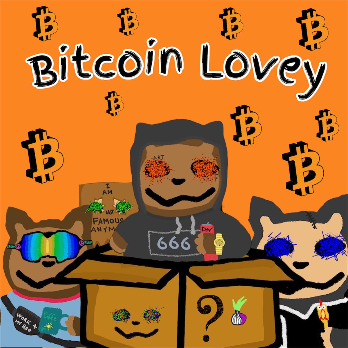 666 Bitcoin Lovey on mother Chain 🔸Mint is live on @LunaticsBTC 🔗  https://t.co/NRxdQCg5JY 🔸Secondary Market @MEonBTC 🔗  https://t.co/64Roosp8CU Art by @ArieteDot - @ordskul 🏴‍☠️