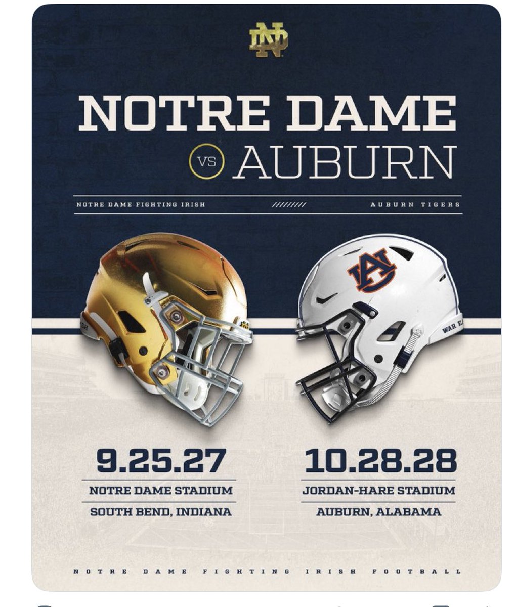 Wow🤔 somehow Auburn can handle playing ND in October but USC just cant do it because of their conference schedule