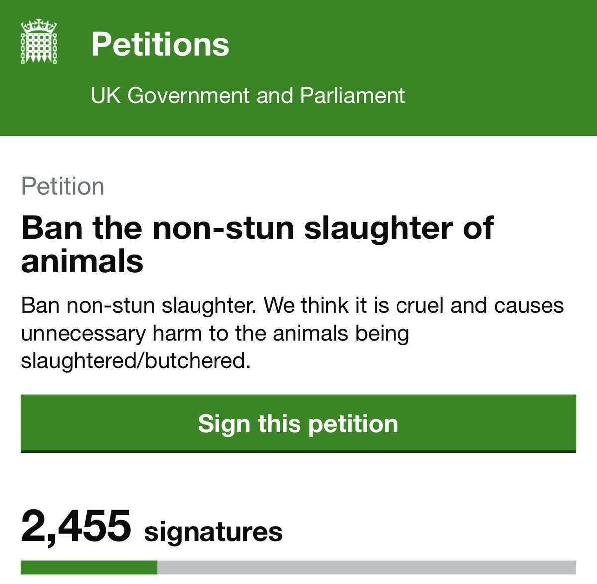 New Petition for OUTRIGHT BAN.
Please sign ✍️🙏🏽
petition.parliament.uk/petitions/7297…