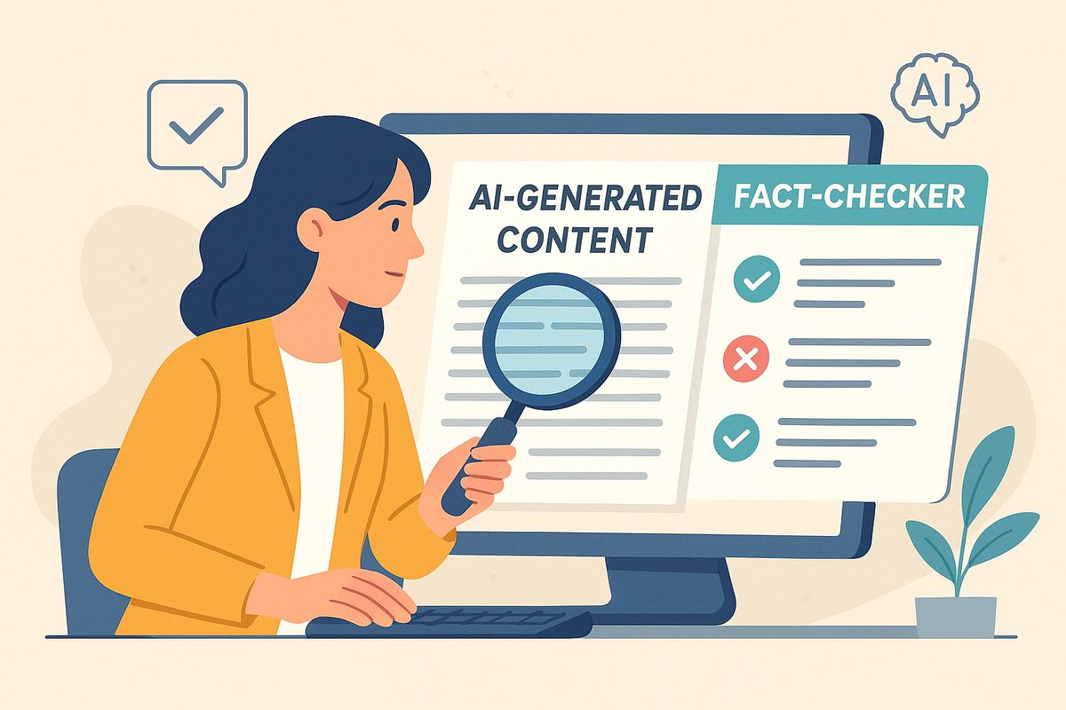 YAiDigital's tweet photo. AI can write fast.
It still can’t guarantee accuracy.

We’ve just launched the Ultimate Guide to AI Content Fact-Checking in 2026 👇
🔗 https://t.co/6UpKUYGXLL

If you publish AI-generated content, this is essential reading.

#AI #FactChecking #ContentMarketing #SEO #AIO https://t.co/kwCSQ9VMtI
