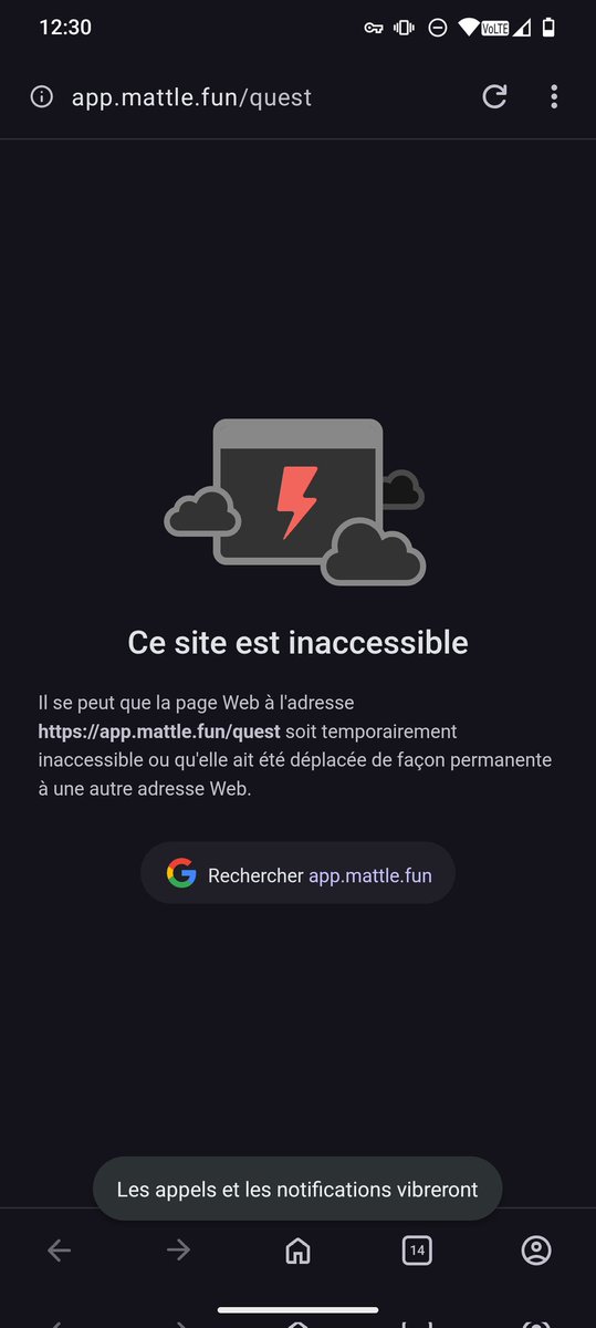 WebDuLeon's tweet photo. @mattlefun Hello i have a problem with m'y seeker to access to the website from the dapp https://t.co/DeiPtRhKwl