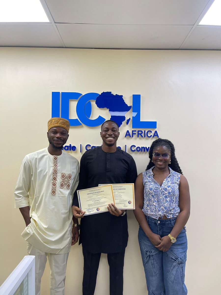 idclglobal's tweet photo. 3 days of hands-on training.
Certificates earned. Progress made.

#TrainingComplete #CertificateAwarded #IDCLAfrica #CreativeTeam https://t.co/0n1x0ZmHQr