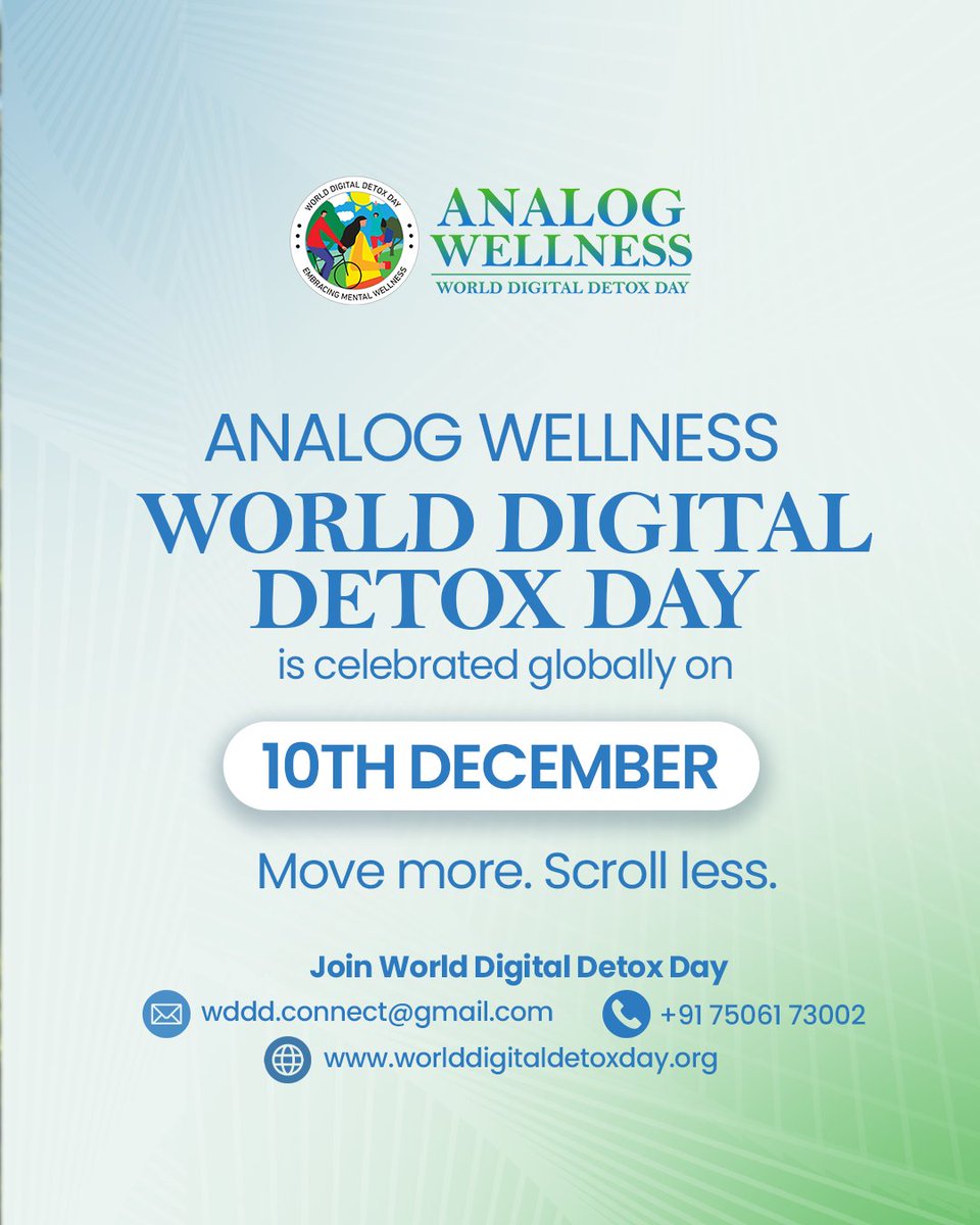 Let play take its place back.
Less screens. More movement. More laughter.
ANALOG WELLNESS | World Digital Detox Day
📅 10 December

#EmptyPlayground #AnalogWellness #WorldDigitalDetoxDay #LessScreensMorePlay #ChildhoodUnplugged