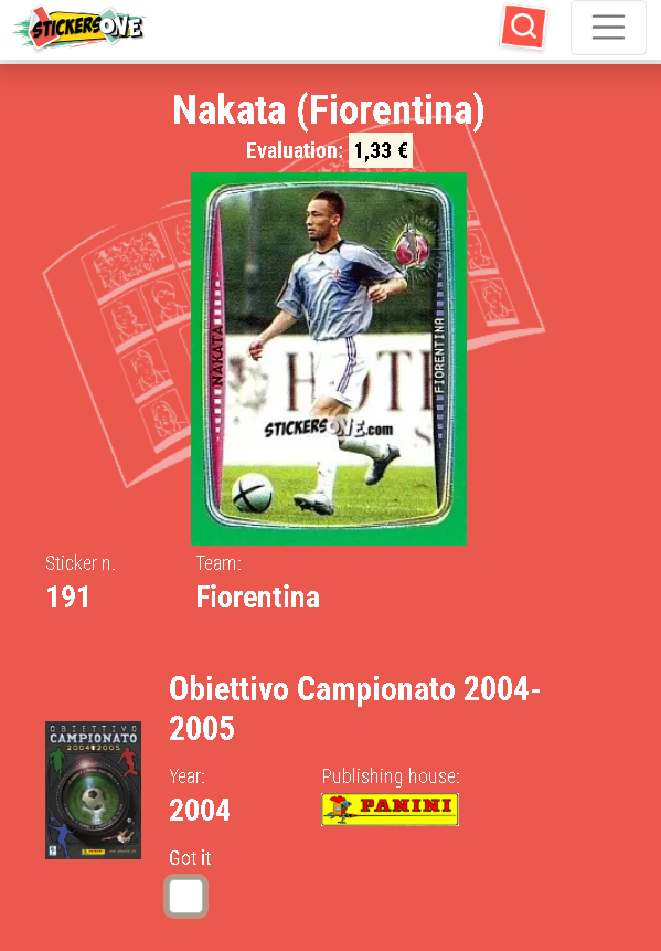 #HIDENAKATA #NAKATA #HIDETOSHINAKATA #FOOTBALLSTICKERS #FIGURINEPANINI <a href="/STICKERSONE_COM/">STICKERSONE.COM</a>  STICKERSONE.COM