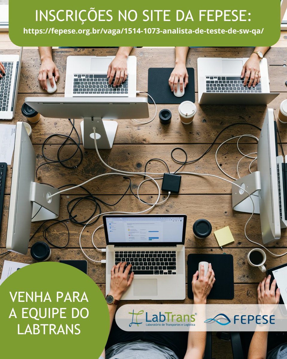 LabtransUFSC's tweet image. 🚨 Oportunidade Remota no LabTrans/UFSC!

Se você é da área de Computação ou Engenharia de Software e curte qualidade de software, essa vaga é pra você! 💻✨

O LabTrans está com vaga CLT para Analista de Teste de Software (QA). Estamos em busca de alguém com experiência em…