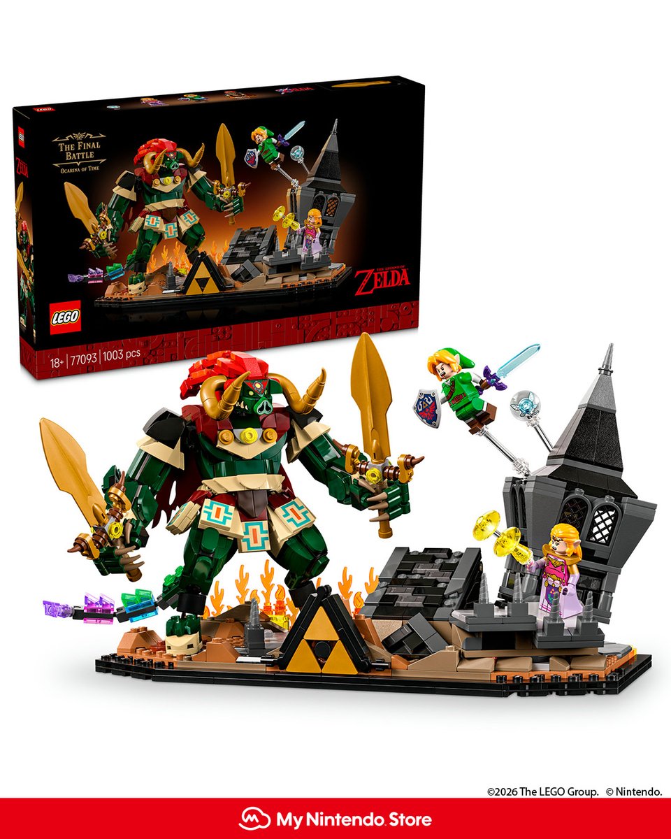 Un viaggio creativo e nostalgico ti attende costruendo questo dettagliato modello Ocarina of Time™ – La battaglia finale LEGO® The Legend of Zelda™! Disponibile per il preordine nel My Nintendo Store: ntdo.com/6010Ao4un