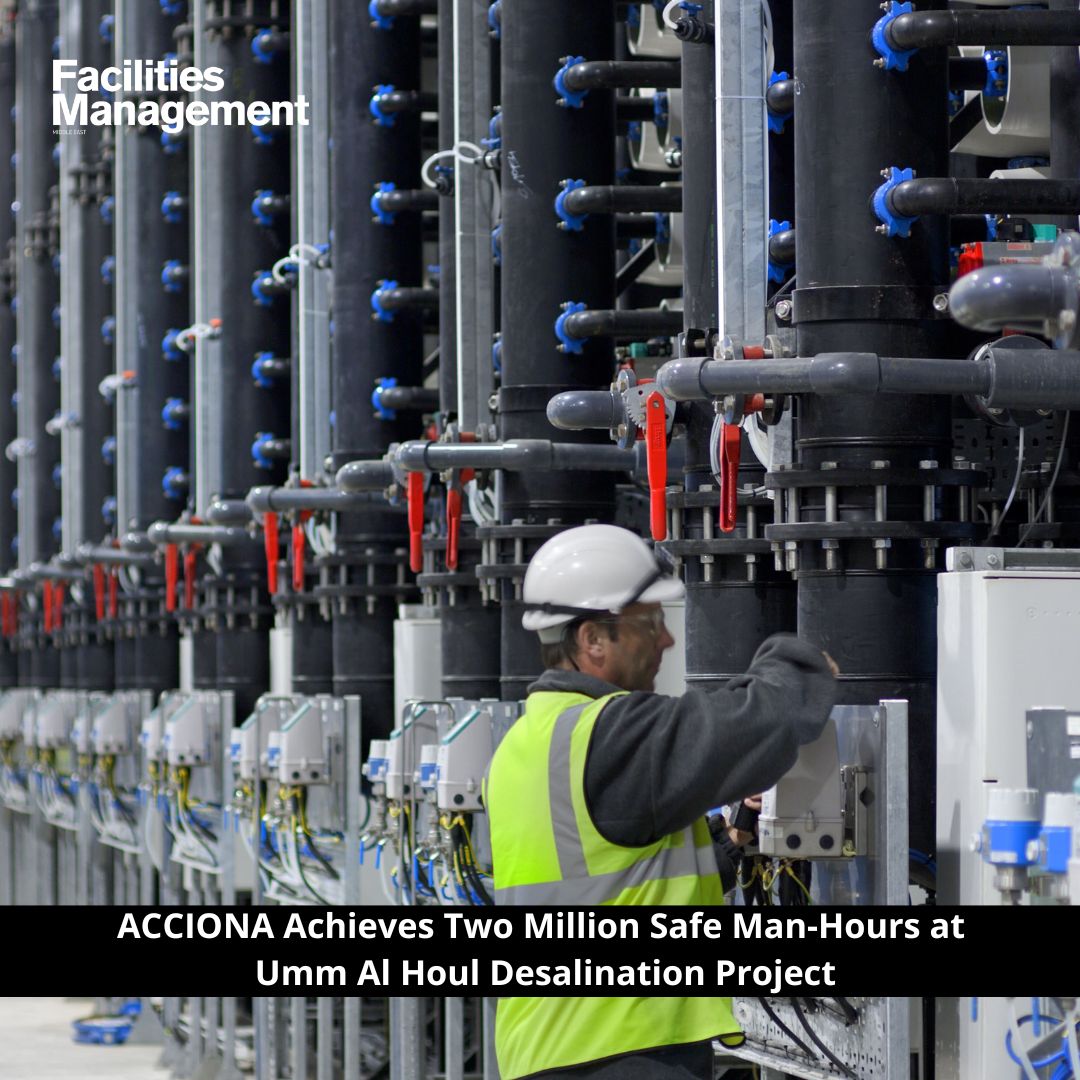 '' <a href="/ACCIONA/">ACCIONA</a> has achieved a major safety milestone at Qatar’s Umm Al Houl desalination plant, recording two million safe man-hours with zero Lost Time Incidents (LTI) at the UHP IWPP project, the facility that supplies 40% of Qatar’s potable water. story: loom.ly/ls9zZJE
