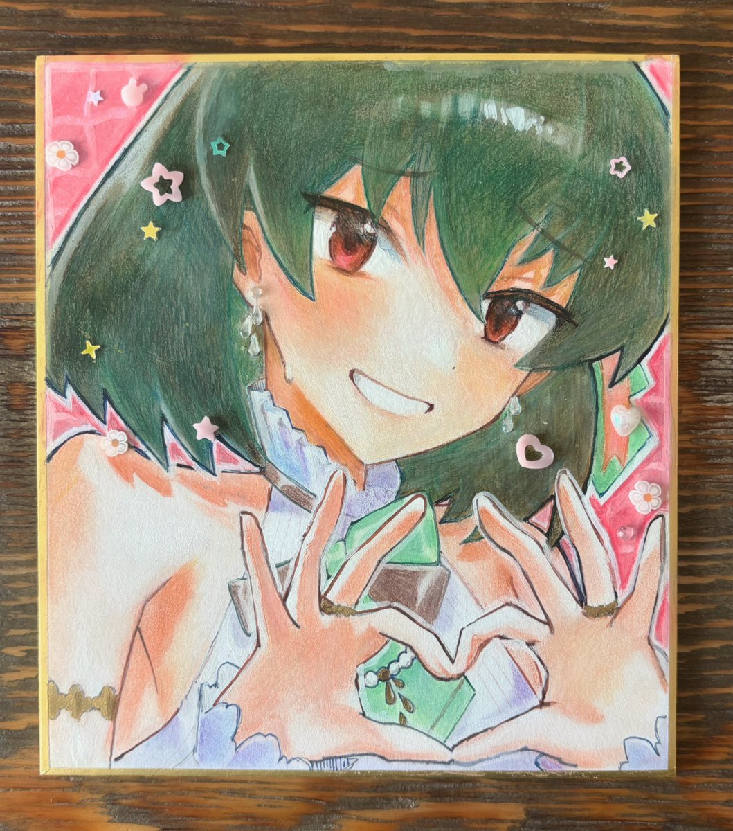 ⚾️4日目　#永吉昴さん 💚

リクエストのミリシタ『ピュリティエメラルド衣装/永吉昴さん』です🍫🌱

シール貼ってみました✨

リクエストの際は担当の好きな衣装とあわせてリプライや引用でおしえてください👗

#ミリシタ
#100日アイマスお絵描きチャレンジ