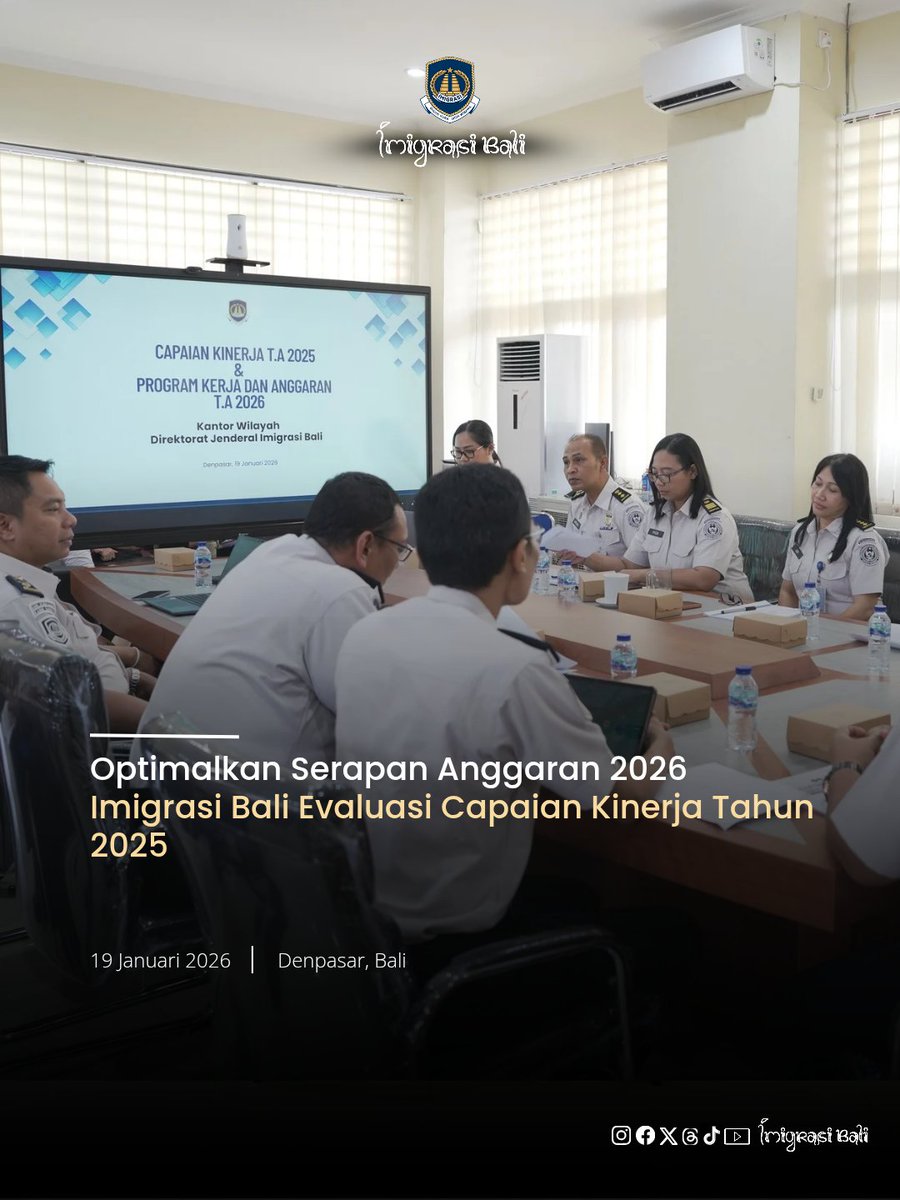 Optimalkan Serapan Anggaran 2026, Imigrasi Bali Evaluasi Capaian Kinerja Tahun 2025
instagram.com/p/DTsOAHQE3Bp/…