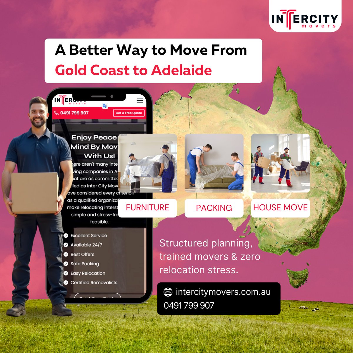 InterCityMover1's tweet image. 🚛 Moving from Gold Coast to Adelaide?
Choose a smarter interstate move with #trainedmovers, secure packing, and end-to-end care.
Stress-free. Safe. On time.

📞 0491 799 907
🌐 saerly.com/bFyLfkEw

#InterstateMoving #GoldCoastToAdelaide #HouseMoving #movinghelp #moversnearme
